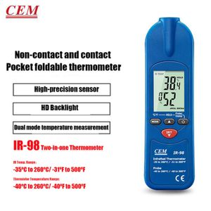 CEM MultiMeters IR-98 خارجي الجيب الجيب قابل للطي الغذاء الإبرة الحرارية الإبرة اختبار المكونات الإضافية المركزية