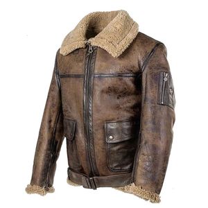 Men's Down Parkas Fashion Men Motorcycle PU Coat Autumn Winter Leather Jacket Fake Fur Collar Zipper Male Clothing 221119