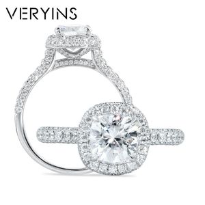 Romantic K White Gold Center ct mm Cushion Cut Moissanite Halo Engagement Ring for Women Wedding T200905203s