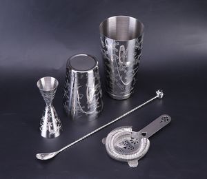 Weingläser, Totenkopf-Cocktail-Shaker, Barkeeper-Werkzeug, Bar-Set, Totenkopf-gewichtete Boston-Shaker, Totenkopf-Sieb, Jigger, Rührlöffel 221121