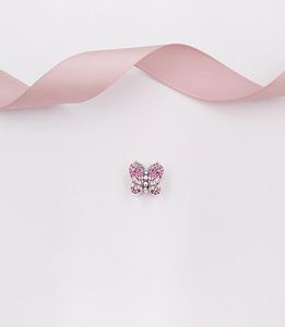 Andy Jewel Beads de plata esterlina deslumbrante Charmas de mariposa rosa se adapta a las pulseras de joyer a de estilo de pandora europeo5549849