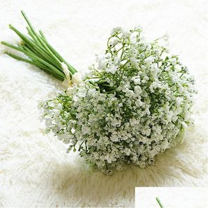 Flores decorativas grinaldas babybesbreath flores artificiais gipsophila bouquets florais de diy