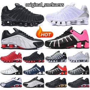 shox tl R4 running shoes for men women sneakers Triple Black White Metallic Pure Silver Platinum Chrome Gold Wolf Grey outdoor mens sports trainers 36-46