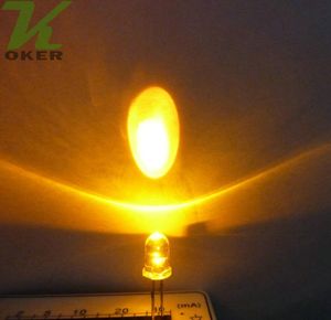 1000pcs mm żółta okrągła woda lampa lampy LED Emiting Diode Ultra jasna wtyczka z koralikiem Zestaw DIY Practice szeroki kąt