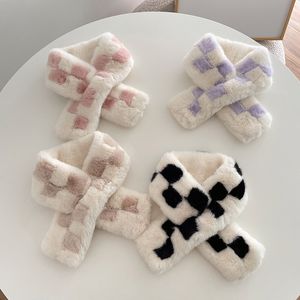 Sciarpa per bambini Collo adorabile Morbido peluche Ragazza Bambino Spessa Sciarpe calde Autunno Inverno Outdoor Bambini Fazzoletto da collo Accessori per neonati