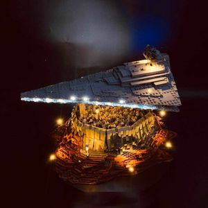 LED -belysningssats för Moc Jedha City och Empire Spaceship Model för 21007 och 90007 Q0624