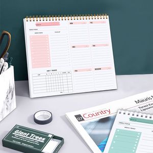 Notatniki bez datowanych cotygodniowych plannerów codziennych programów notatników organizator Binder Journal z habit śledzącym do wykonywania listy materiałów biurowych 221119