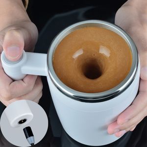 Tazze USB Tazza magnetica automatica con agitazione automatica Tazza in acciaio inossidabile 304 Smart Coffee Milk Mixer Stir Cup Miscelatore termico Regalo Bottiglia d'acqua 221119