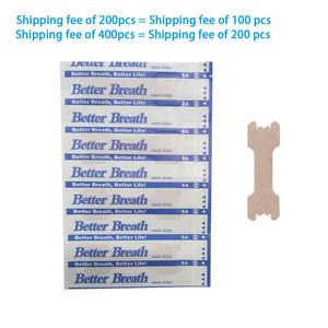 Snoring Cessation 100PcsLot or 200PcsLot Nasal Strips Anti Patches Breathe Right Better Improve Sleep Health Care Product 221121