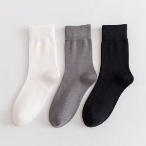 Men's Socks Classic All-match Black And White Gray Tube Pure Color Business Sweat-absorbent Breathable Sports Cotton