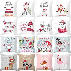 Pillow Merry Christma Decorações para renas de casa Santa Claus Tree Cober Ornamento de Natal 2022 Gift de Natal Noel Ano