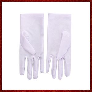 ST355 Super Thin Sun Protection Gloves M￤n Kvinnor Mod Pure Color Etiquette Dance Gloves Elastic Cycling Driving Glove