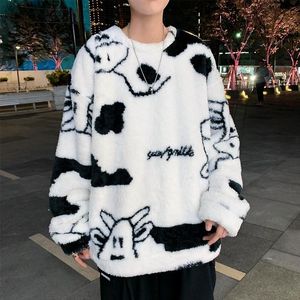 Erkekler Tshirts Erkekler Uzun Kollu Tshirt Sonbahar Kış Sıcak Giysileri Kore Moda Bol Sweatshirt Trend Sıradan Üst Krop Y2K Erkek Giyim 221121