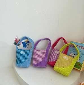 Kinder Handtasche Mode Spleißen kleine Mädchen einzelne Umhängetasche lässig Eimer Taschen Zubehör