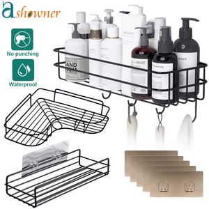 Badezimmerregale Regal Shampoo Lager Rack Bad Hanges Korb Kosmetikhalter Punch-Free Kitchen-Gewürz Organizer Zubehör 221121