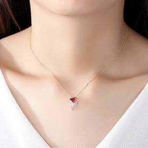 Personlig design triangel p￤rla s925 silverh￤nge halsband kvinnor smycken mode uts￶kta blommakedja kedja halsbandstillbeh￶r g￥va