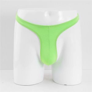 Underpants Men Sexy Thongs Underwear Bikini Brief G-String Short Low Rise Soild T-Back Briefs Seamless Hollow Out Exposed Butt