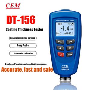 CEM DT156 Car Paint Coating Thickness Gauge Meter Tester 0 1250um with Built-in Auto F NF Probe USB Cable CD Software