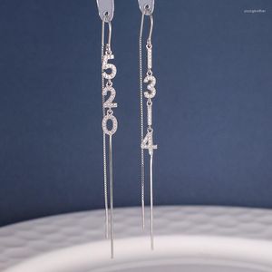 Серьги с свиными серьгами 2022 роскошная мода S925 Sterling Silver 1314 520 Long Tassel для женских ювелирных подарков подарки оптом