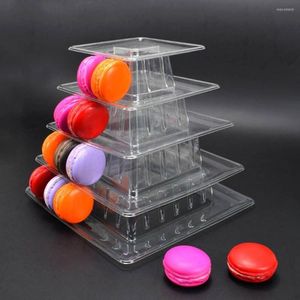 Teller Reinigung Wiederverwendbare Macarons Display Clear Grade Hochzeit Dekor Macaron Ständer Cupcake Tower Rack Kuchen Werkzeug