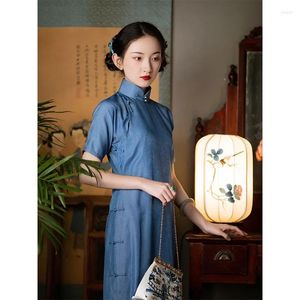 Этническая одежда улучшенная чингсам элегантное платье в китайском стиле ретро Слим Qipao