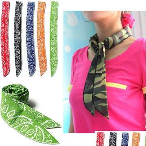 Toalha Toalha Summer Summer Ice Cooling Brated Tie 5Colors NONTOXIC ARMA BRACA RECEBELER BANDER BANDERNA Bandana Drop Delivery Home Garden Textil