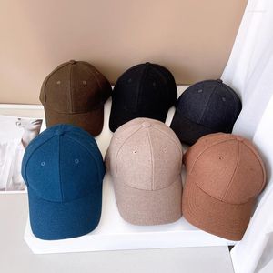 ボールキャップ 2022 ユニセックス秋冬野球帽暖かいウールスポーツ帽子スナップバックキャスケットファム Gorra Mujer