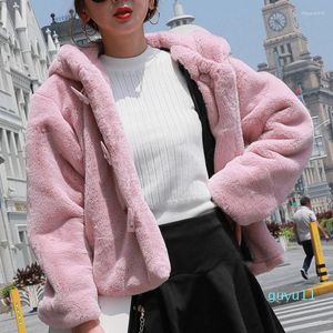 Giacca invernale da donna in pelliccia Giacche da donna per cappotto Streetwear Pelliccia sintetica 2023