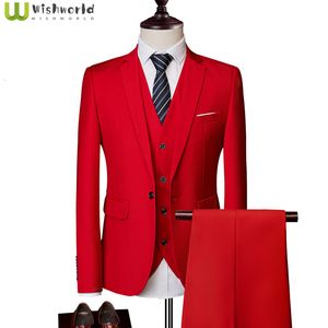 Mens Suits Blazers Vestido de noiva de estilo britânico de verão Slim Fitting Jacket Blazer Colle