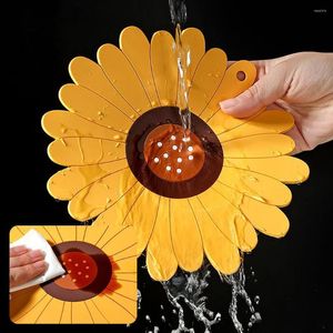 Table Mats 2Pcs Sunflower Insulation Pad Silicone Coffee Pot Holder Countertop Non-Slip Placemat