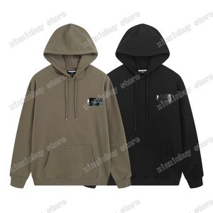 Xinxinbuy Men Designer Capuz do moletom Paris Wave Borderyer Rubber Strip Print Women Women Black Brown Branco Oversize M-2xl