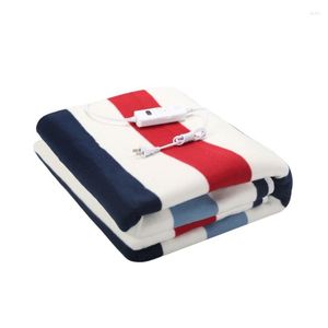 Blankets Electric Bed Warmer Heated Mattress Pad Stripe Pattern Heating Blanket Winter Thermostat Easy Use 367A
