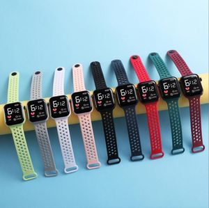 LED Digital Watches Fashion New Casual Silicone Band Student Heart Love Waterproof Watch For Christmas Gifts