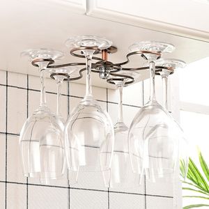 TABLETOP VIN RACKS HANGING METAL CUP STEMWARE CHACHAGNE PLATED GLASS BAKKBULT INVERTERAD HOLKER Kök Väggmontering 221121