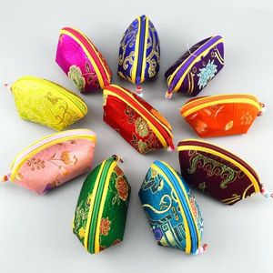 Jewelry Pouches Wholesale Lot Of 20 Pcs Chinese Embroidery Silk Satin Coin Pouch PURSE Wallet