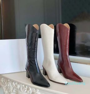 Designer-Stiefel für Damen, kniehohe Stiefel, einfarbig, Reißverschluss, niedriger Absatz, Schuhe für Mädchen, Supsneaker 2023