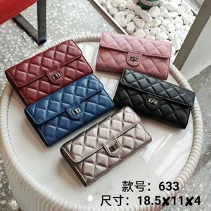 Sell designer bags on the cheap 2023 New Top Layer Sheepskin Long Wallet Small Fragrant Hand Bag Chain Crossbody Leather Women's