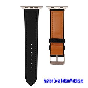 Luxury Leathers Strpas Apple Watch Ultra Band 42mm 44mm45mm49mm Erkekler için Uyumlu Erkek Kadınlar Üst Tahıl Deri Bantları Değiştirme Kayışı Iwatch Serisi 8/7/6/5/4/3/3/2/1 SE Ultra