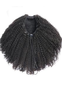 Africano Clip di estensione della coda di cavallo per capelli corti africani in soffitti afro naturali che covano parrucca riccia g2925039