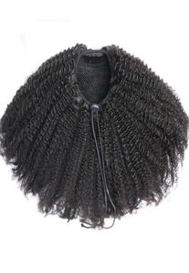Africano Clip di estensione della coda di cavallo per capelli corti africani in soffitti afro naturali che covano parrucca riccia g2389617