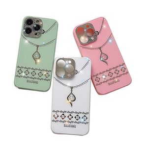 Rhinestone Apple Phone Cases Protective Back cover Girls Mobilephone Case Fall-proof For IPhone 14 13 Pro max plus 12 11 Stripes Fashion Premium Design Candy Color