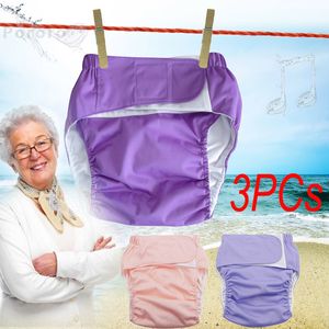 Pieluki dorosłych 3pcs osoby starsze mogą myć pieluchy z tkaniny Wodoodporne bawełniane spodnie stary mocz nie mokry 221121