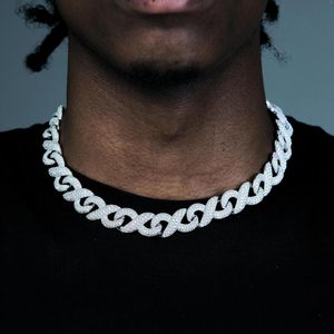 Choker High Quality Hip Hop Men Boy Jewelry Micro Pave 5A Cz Infinity Cuban Link Chain Necklace 18" 20" 22" 24"
