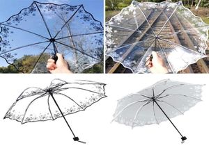 Paraplu's transparante automatische regen paraplu winddichte auto vouwen zwarte vrouwen buiten reizende zakelijke opvouwbare parasol