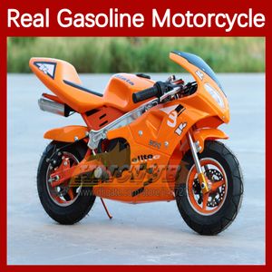 2021 New Arrivals HousePower Autocykle Skuter dwusuwowy Motobike Mini Sport Moto Bike 49CC Autobike Boże Narodzenie Prezenty Benzyna Dzieci Prawdziwy Motocykl Hot