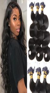 Body Wave Micro Loop Human Hair Extensions Natural Color Remy Brazilian kann für Frauen gefärbt werden 7186802