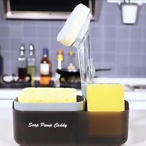 Storage Bottles Convenient Soap Box Coffee Color Dish Dispenser Space-saving Multi-functional Countertop