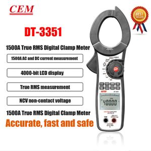CEM DT-3351 DT-3352 DT-3353デジタルマルチメーターTure RMSハンドヘルドクランプメーター自動イングランシュ電流測定HD LCDディスプレイ。