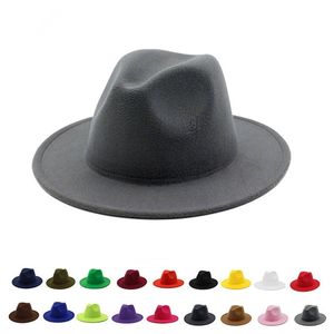 Moda Sombrero Chap￩u Plus Size Multi-Color Felt Fedora Panam￡ Hat Capolity