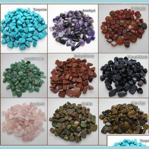 Crystal Wholesale 100G 1525Mm Natural Crystal Agate Tumbled Stone Beads Chakra Healing Reiki Lucky Wish Jewelry Accessories Drop Deli Dhcxy